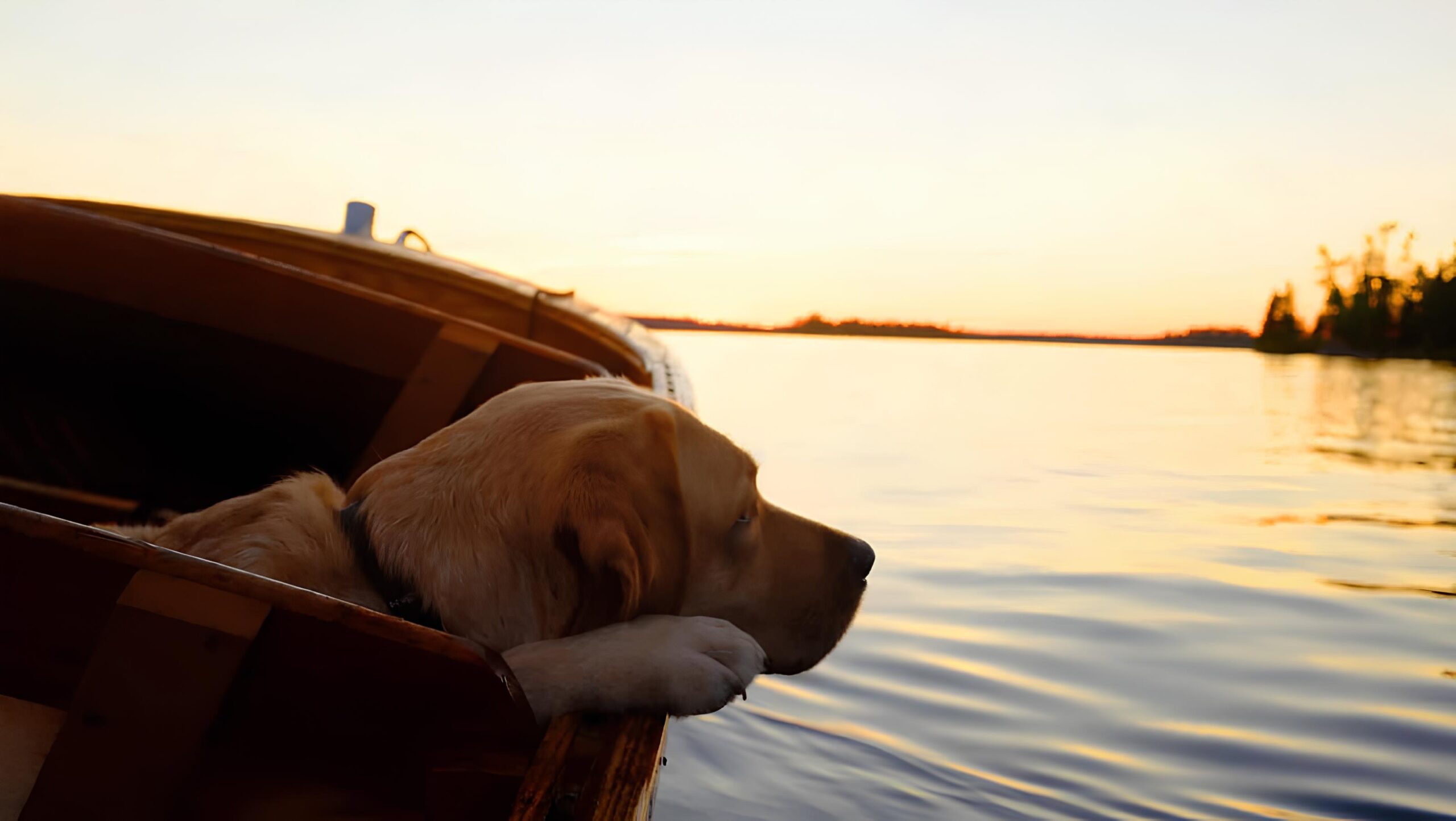 Croisière fluviale avec un chien